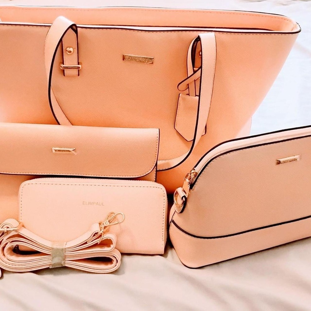 ELIMPAUL 4-Piece Matching Handbag & Wallet Set new without tags